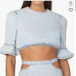 We Wore What denim top